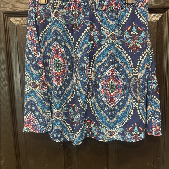 Paisley Print Blue Skirt - Picture 2 of 4
